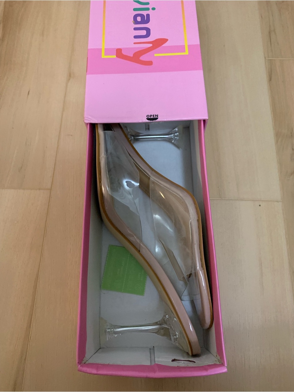 Vivianly Clear Strap Nude kitten heels 👠 - Picture 8 of 8
